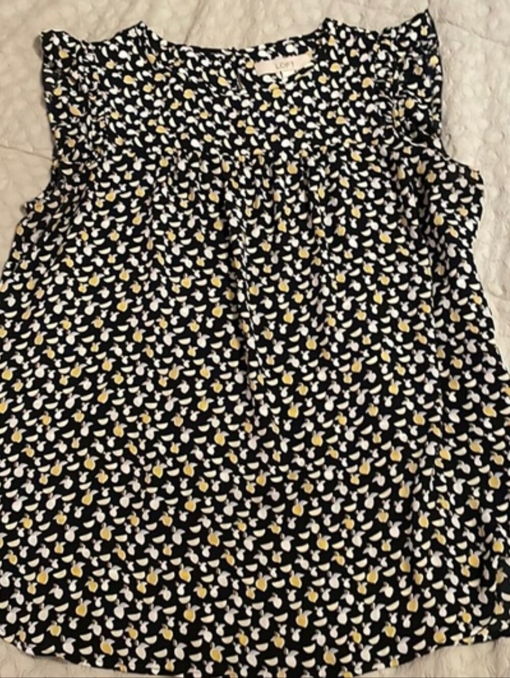 Loft Lemon Blouse Sz S